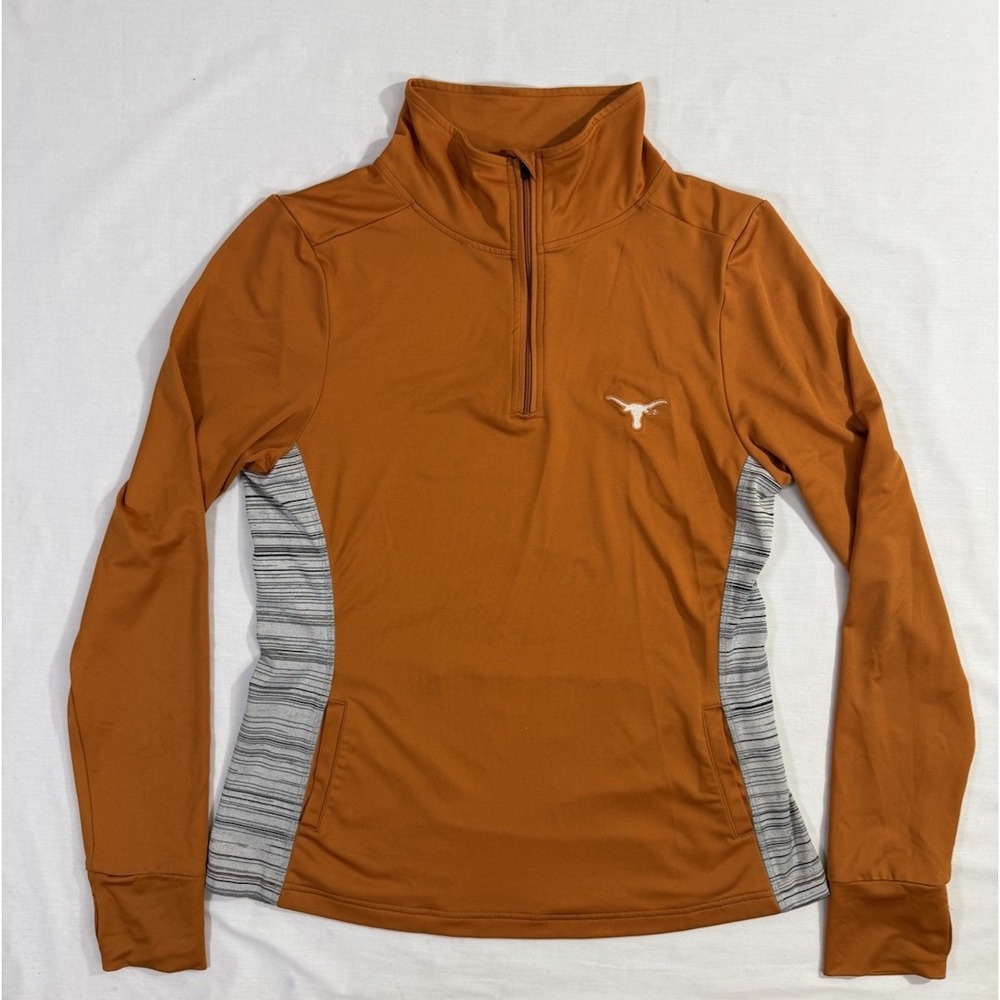 Campus Specialities University of Texas Athletics Longhorns Sz M 1/4 Zip Orange